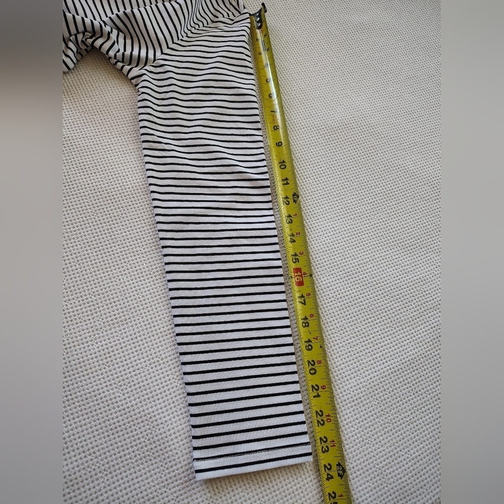 Angel Maternity Striped Black and White Women's Top Size L - Picture 6 of 9